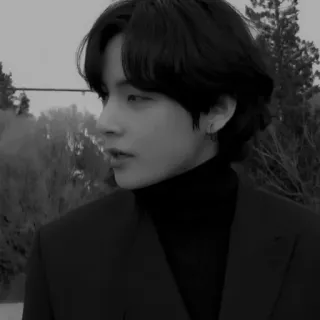 🔔 kpop, male, portrait, black and white, man, celebrity telegram sticker