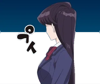 🙅‍♀️ Komi Shouko Komi Can't Communicate Anime, Komi Can't Communicate, linda, tímida, Komi Shouko, chica telegram sticker