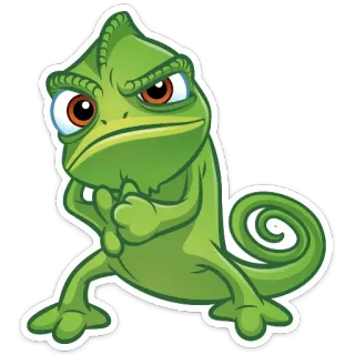 😠 Pascal Tangled Caméléon, Raiponce, Disney, Pascal, Dessin animé, Animal telegram sticker