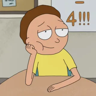 🛸 Morty Rick and Morty Cartoon, animiert, Morty, Rick and Morty, gelangweilt telegram sticker