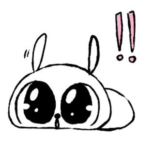 💞 conejo, kawaii, lindo, animal, pegatina, dibujos animados whatsapp sticker