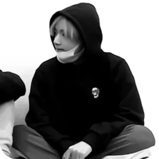 📷 Person, Kapuzenpulli, Schädel, Casual whatsapp sticker