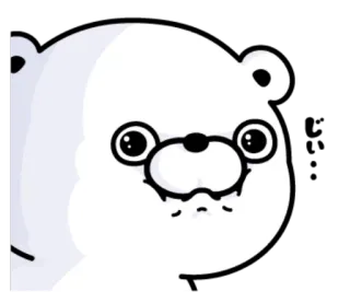 🙂 oso polar, dibujo animado, gafas, gracioso, mono, animal telegram sticker