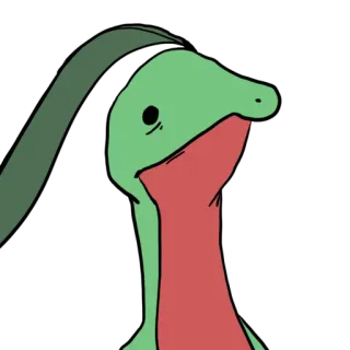 😐 Desenho animado, Animal, Verde, Criatura, Bobo, Lagarto telegram sticker
