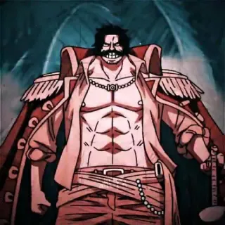 😵 Gol D. Roger One Piece อนิเมะ, โจรสลัด, วันพีซ, โกล ดี โรเจอร์, มังงะ, ตัวละคร telegram sticker