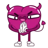 😈 ハート, 悪魔, 漫画, 悪, 悪役, モンスター whatsapp sticker