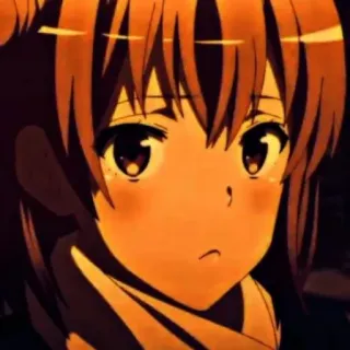 🖇 Anime, Meisje, Verdrietig, Schattig, Anime Meisje, Manga, Portret telegram sticker