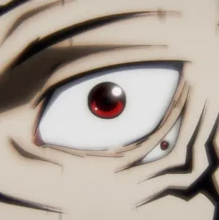 🎴 oog, rood, anime, manga, vervloekt telegram sticker