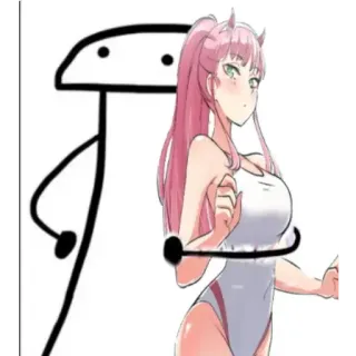 ❤️ Zero Two Darling in the Franxx Anime, Zero Two, Darling in the Franxx telegram sticker
