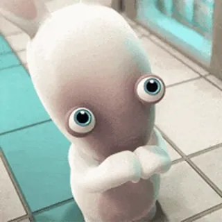 🥺 Rabbid Rabbid, Ubisoft, Conejo, Dibujos animados, Divertido whatsapp sticker