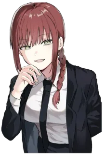 😏 Makima Chainsaw Man anime, manga, makima, chainsaw man, character telegram sticker