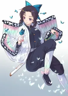 🦋 Shinobu Kocho Demon Slayer Anime, Demon Slayer, Shinobu, Schmetterling, Schwert telegram sticker