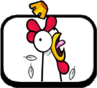 🐓 курица, петух, животное, птица, мультфильм telegram sticker