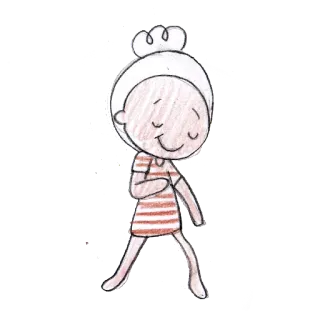 💃 dibujo animado, dibujo, niña, niño/a, ilustración, personaje telegram sticker