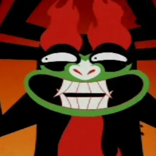 😏 Aku Samurai Jack Cartone animato, Cattivo, Male, Mostro, Aku, Samurai Jack, Animazione whatsapp sticker