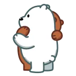 👐 cartoon bear, animation, dancing, cute telegram sticker