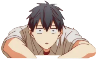 😪 Anime, Karakter, Ekspresi, Lelah, Bosan, Wajah telegram sticker
