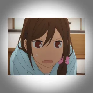 💫 Horimiya Anime, Horimiya, Mädchen, wütend, süß, japanische Animation telegram sticker