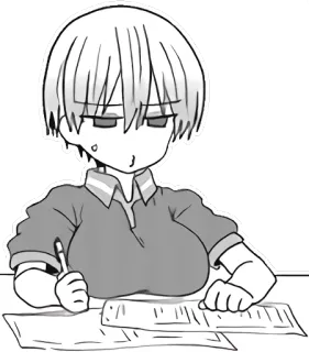 😒 Аниме, Манга, Рисунок, Мультфильм, Персонаж, Искусство, Студент telegram sticker