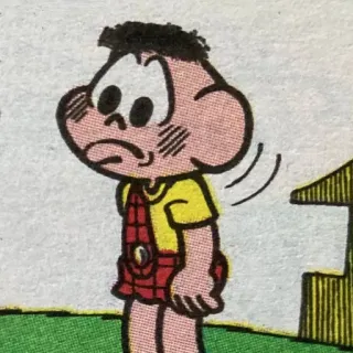 ☹️ Cebolinha Monica's Gang kartun, komik, karakter, Cebolinha, Turma da Mônica telegram sticker