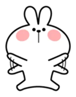 👻 кролик, зайчик, мультфильм, животное, милый telegram sticker