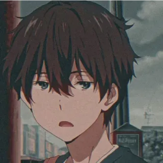 😁 anime, boy, cartoon, portrait, character telegram sticker