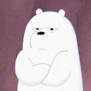 😡 Ice Bear We Bare Bears アニメ, クマ, アイスベア, ぼくらベアベアーズ, 面白い, 表情, キャラクター telegram sticker