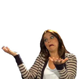 🤔 shrug, unsure, woman, confused whatsapp sticker