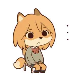 😶 Anime, Renard, Personnage, Kawaii, Mignon telegram sticker