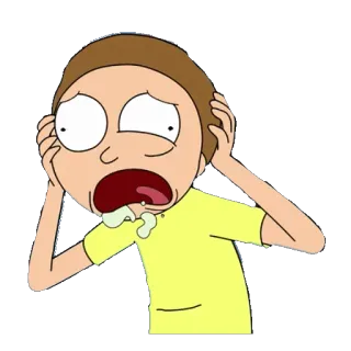 🤪 Morty Smith Rick and Morty dibujos animados, animado, serie de TV, personaje, divertido, asustado telegram sticker