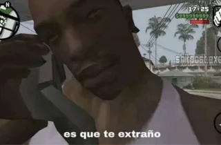 🧘 CJ Grand Theft Auto: San Andreas es que te extraño gta, san andreas, cj, nostalgia, videogioco telegram sticker