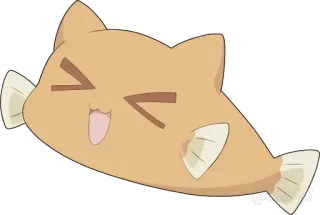 🐟 kot, ryba, słodki, zwierzę, kreskówka whatsapp sticker