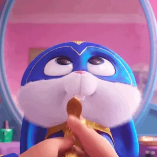 🍬 Snowball The Secret Life of Pets bunny, rabbit, pet, makeup, cute, animal telegram sticker