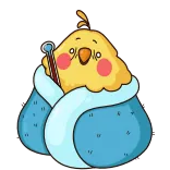 🤒 새, 왕관앵무, 귀여운, 만화, 동물, 애완동물 telegram sticker