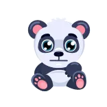 😐 Panda, Fofo, Animal, Desenho animado, Adesivo, Mamífero telegram sticker