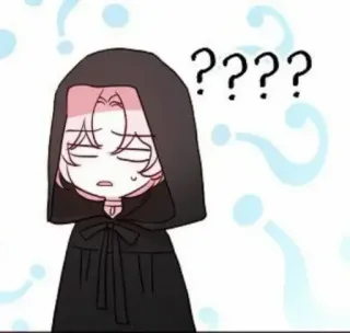❓ ???? Signos de interrogación, Anime, Manga, Figura encapuchada, Confundido, Dudoso telegram sticker
