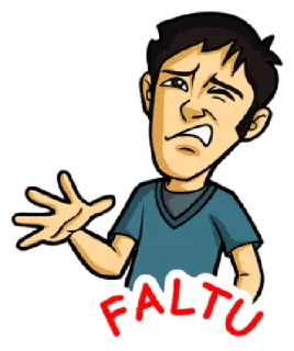 😖 FALTU whatsapp sticker