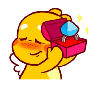 ❤ 愛, 婚約, 結婚, 指輪, プロポーズ, 可愛い, 漫画, 幸せ telegram sticker