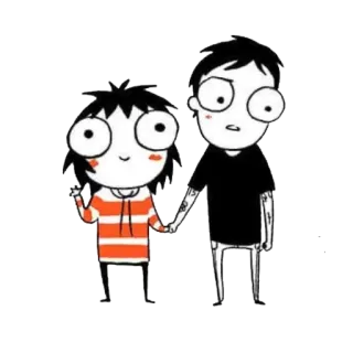 👫 cartoon, couple, friendship, love, characters, illustration telegram sticker