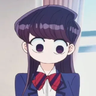 😵‍💫 Komi Shouko Komi Can't Communicate Аниме, Девушка, Школьная форма, Коми не может общаться, Коми Сёко whatsapp sticker