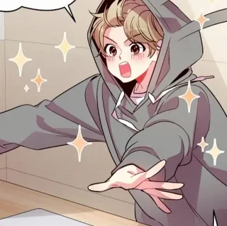 🌟 Anime, Kreskówka, Słodkie, Bluza z kapturem, Iskierka, Kawaii telegram sticker