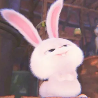 🐰 Snowball The Secret Life of Pets conejo, conejito, animal, dibujo animado, película, personaje, gracioso, mono telegram sticker