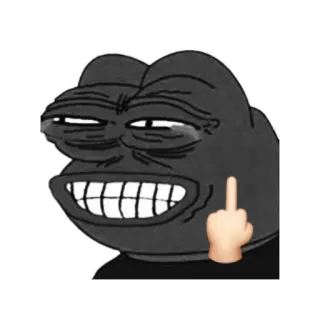 😐 Pepe the Frog Meme, Katak, Jari tengah, Ofensif, Emoji whatsapp sticker