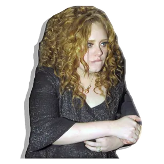 😨 Adele Adele, cantora, celebridade, mulher, música, retrato telegram sticker
