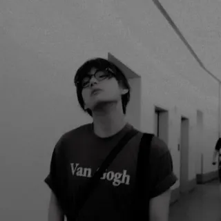 🕷 Van gogh Person, Van Gogh, Porträt, Brille, T-Shirt, Innenraum telegram sticker