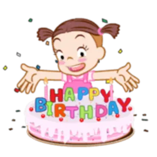 🎂 HAPPY BIRTHDAY cumpleaños, tarta, celebración, fiesta, feliz whatsapp sticker