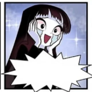 🥺 Anime, Kreskówka, Płacz, Szczęśliwy, Łzy telegram sticker