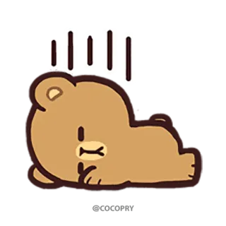 😴 ours, fatigué, épuisé, dessin animé, animal, endormi whatsapp sticker