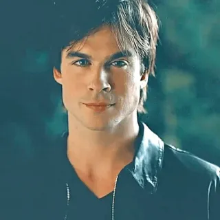 🍷 Damon Salvatore The Vampire Diaries Ian Somerhalder, vampiro, retrato, serie de TV, actor telegram sticker