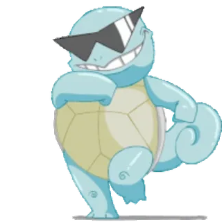 🚶‍♂️ Squirtle Pokemon สเคอร์เทิล, โปเกมอน, แว่นกันแดด, เท่ telegram sticker